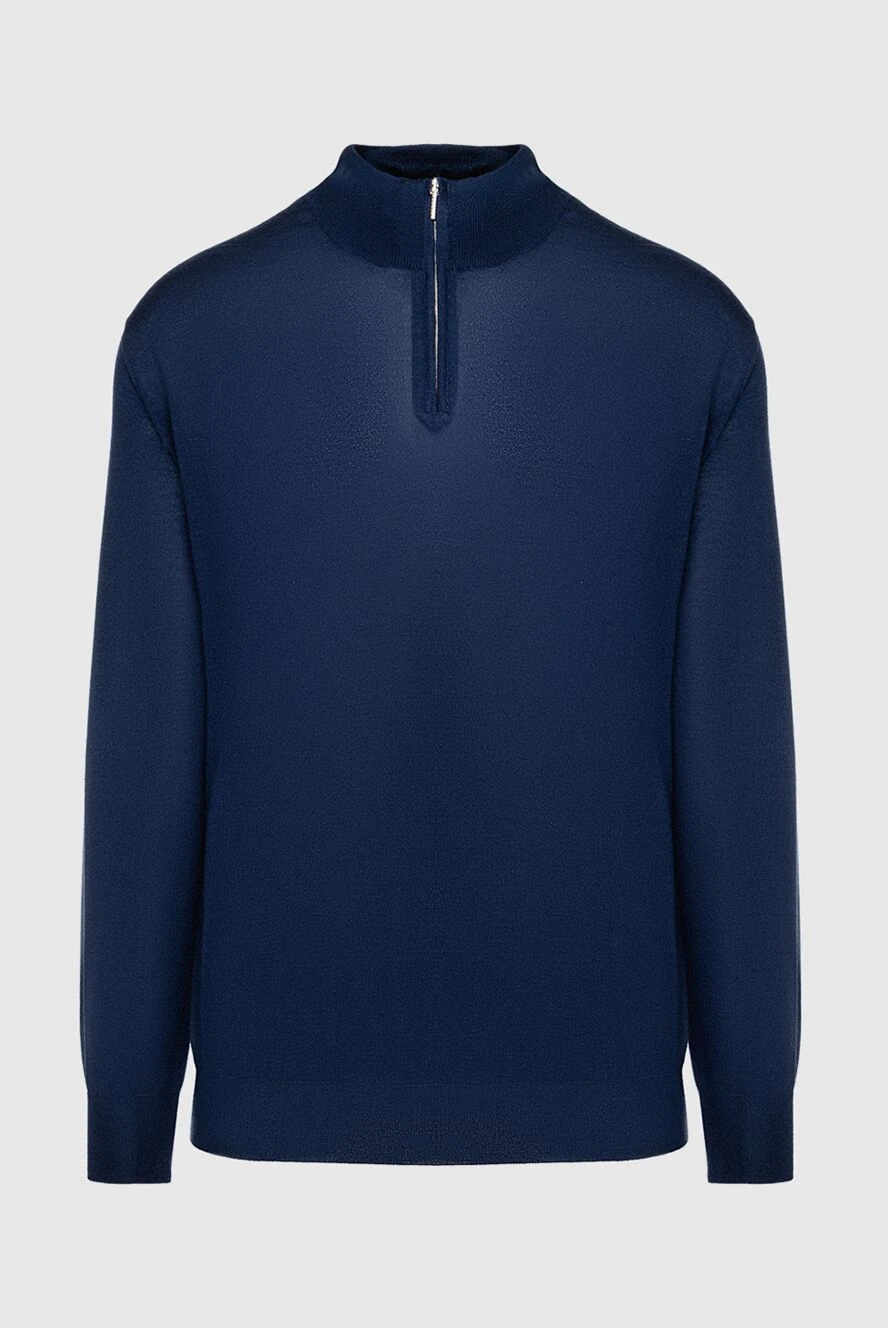 Cesare di Napoli man troyer cashmere and silk blue for men купить с ценами и фото 147494 - photo 1