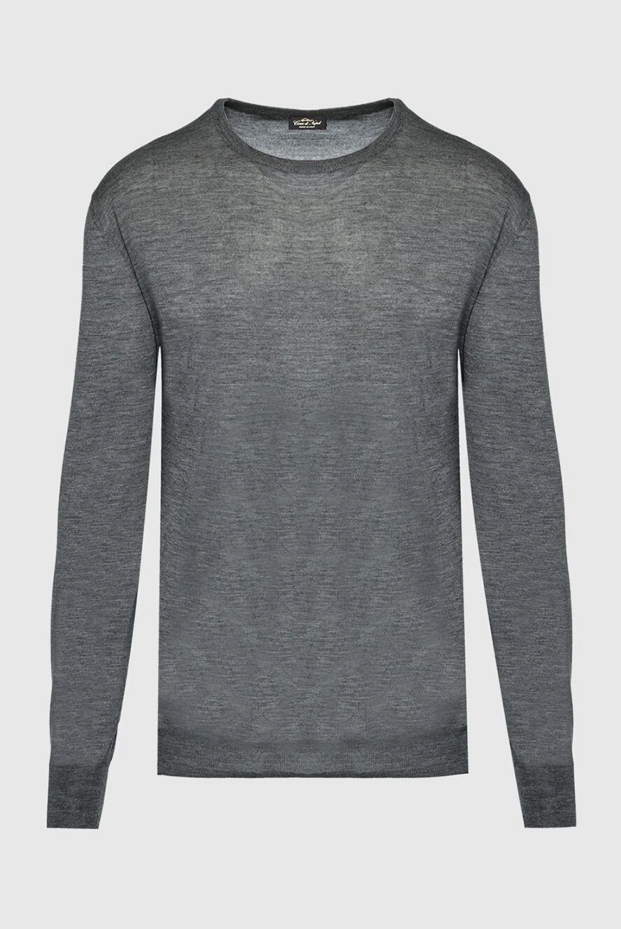 Cesare di Napoli man cashmere and silk jumper gray for men купить с ценами и фото 147497 - photo 1