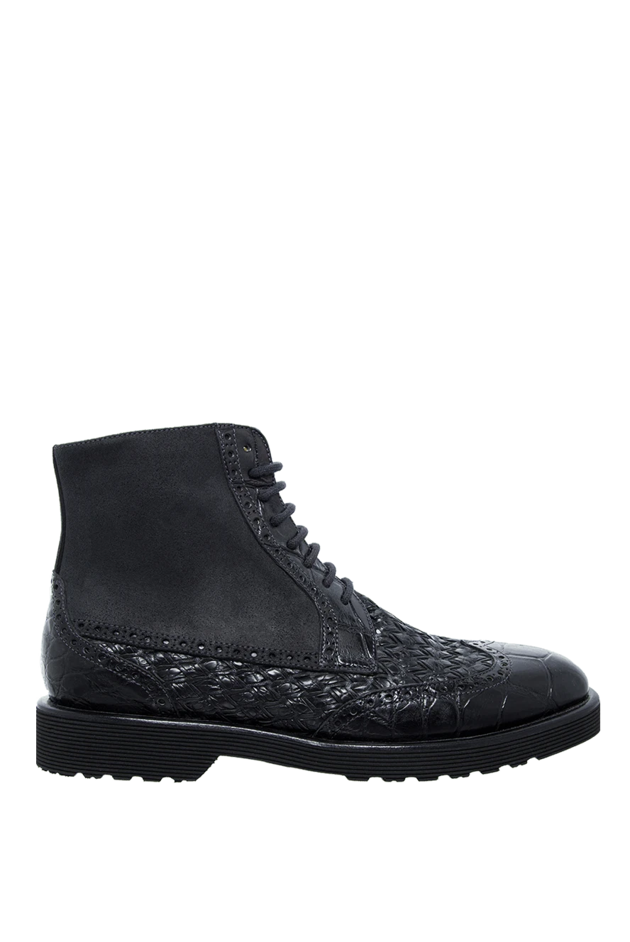 Tardini man black men's leather and alligator boots купить с ценами и фото 147552 - photo 1