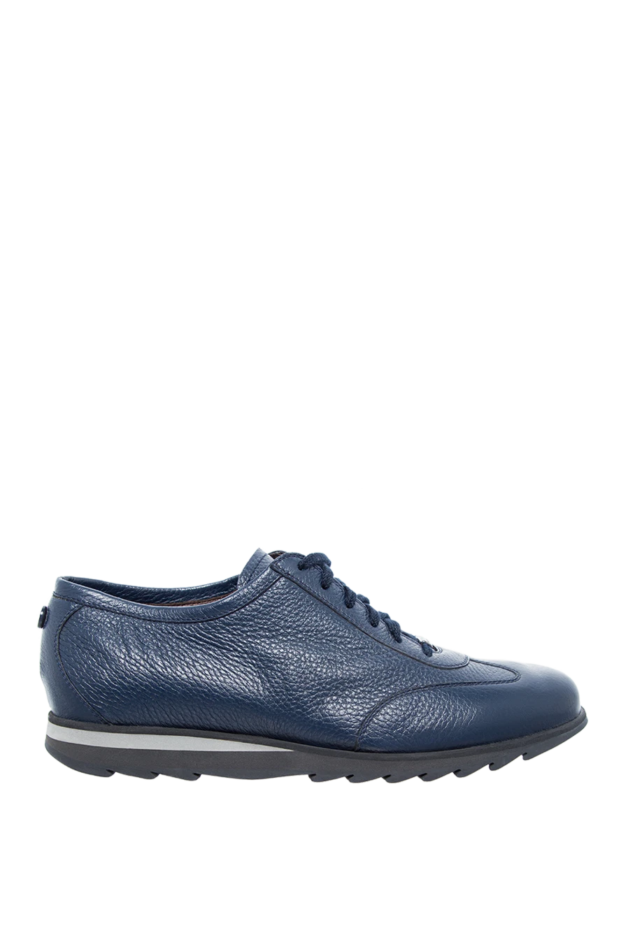 Barrett man blue leather sneakers for men купить с ценами и фото 147592 - photo 1