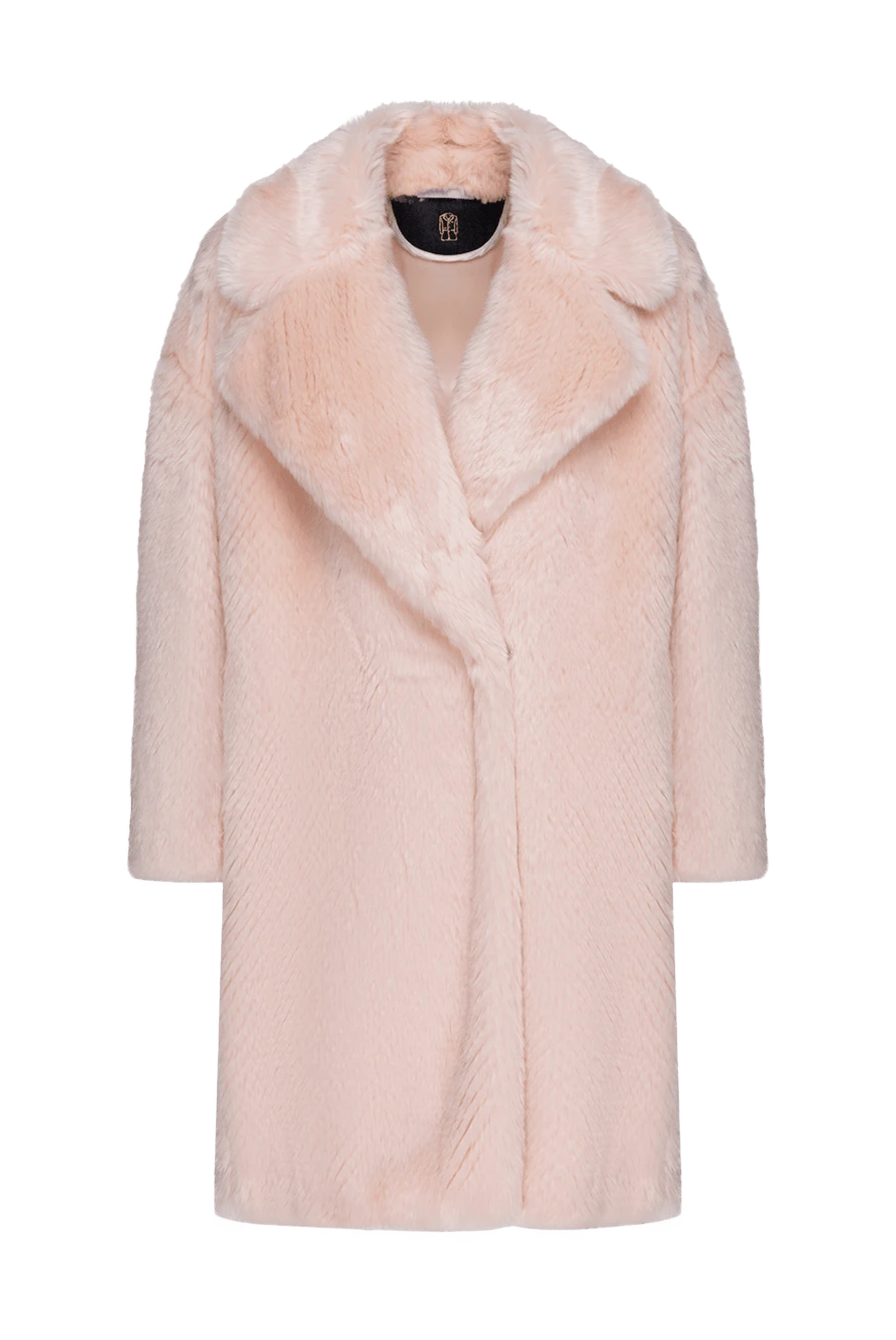 Il Cappottino woman women's pink fur coat made of acrylic and polyester купить с ценами и фото 147627 - photo 1