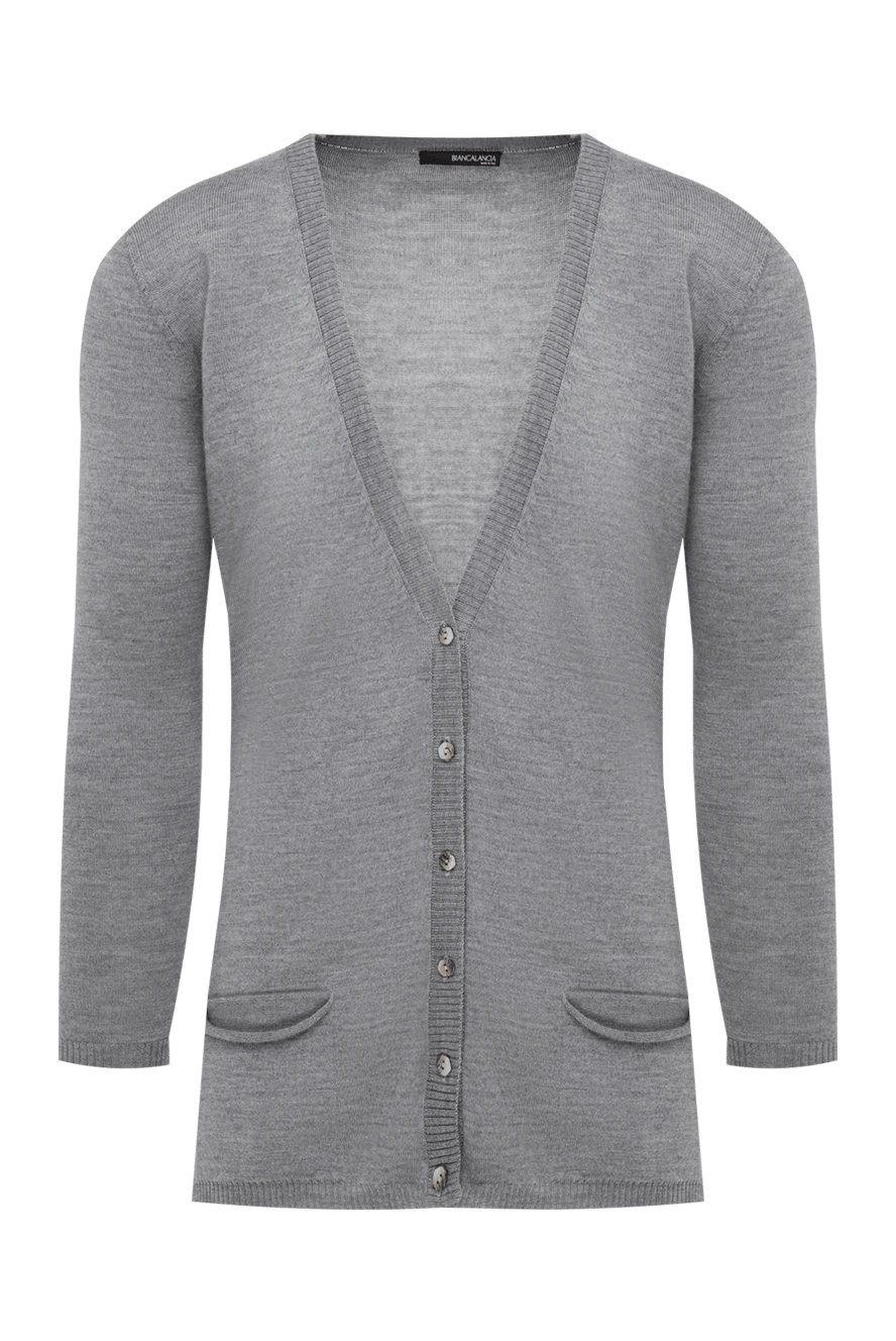 Biancalancia woman gray woolen cardigan for women купить с ценами и фото 147722 - photo 1