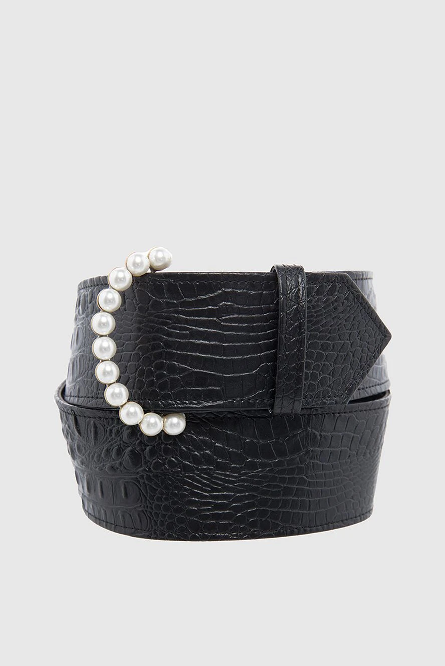 Giuseppe Di Morabito woman black leather belt for women купить с ценами и фото 147777 - photo 1