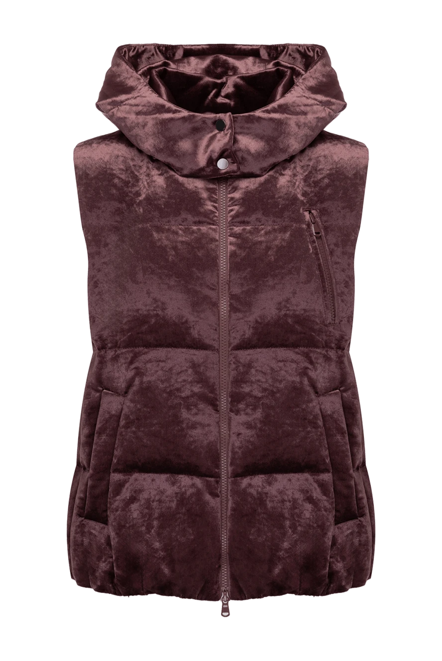 Brunello Cucinelli woman women's burgundy vest купить с ценами и фото 147851 - photo 1