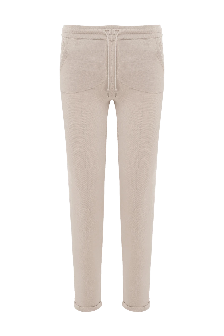 Panicale woman beige women's sports trousers made of viscose and elastane купить с ценами и фото 148068 - photo 1