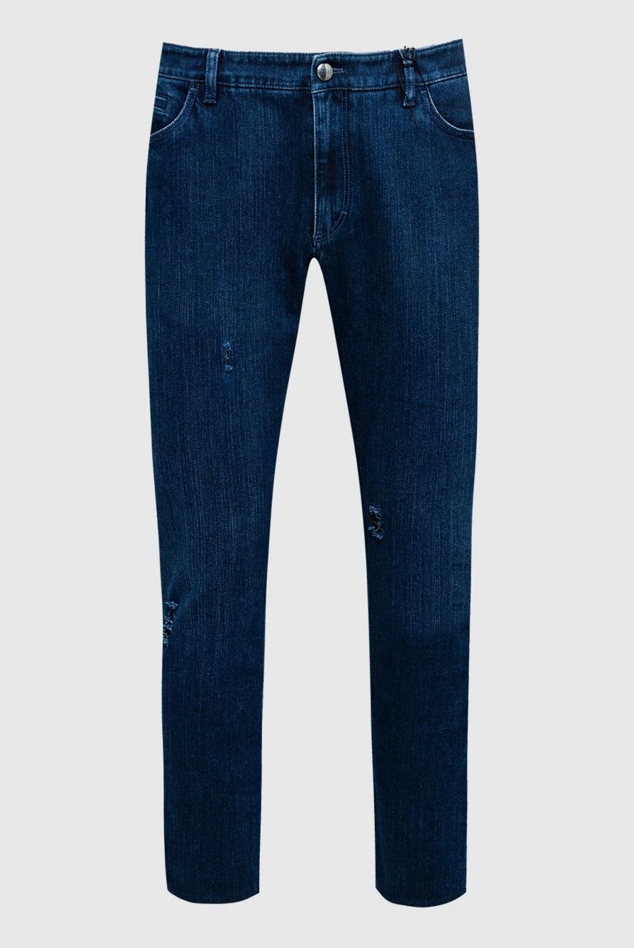 Zilli man blue cotton jeans for men купить с ценами и фото 148155 - photo 1