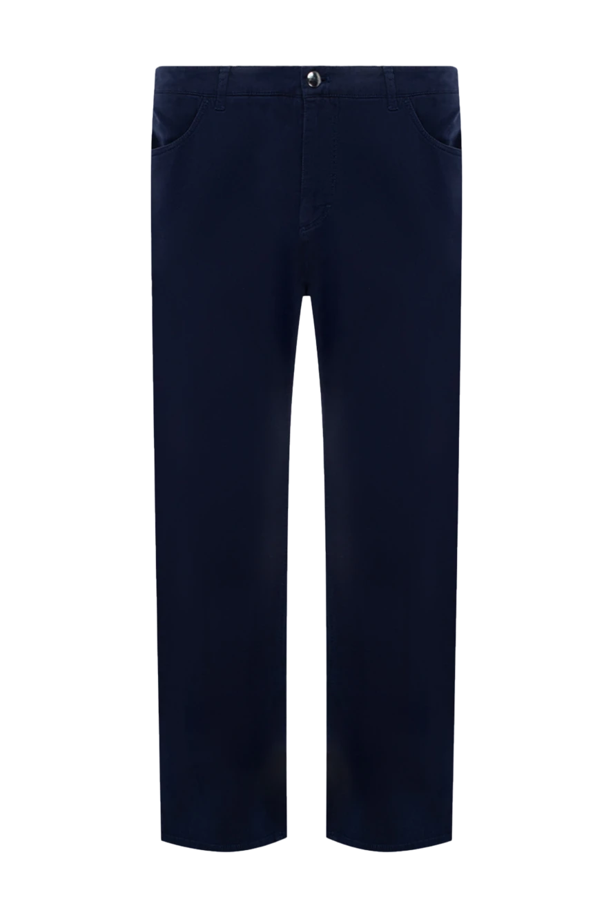 Zilli man blue cotton trousers for men купить с ценами и фото 148160 - photo 1