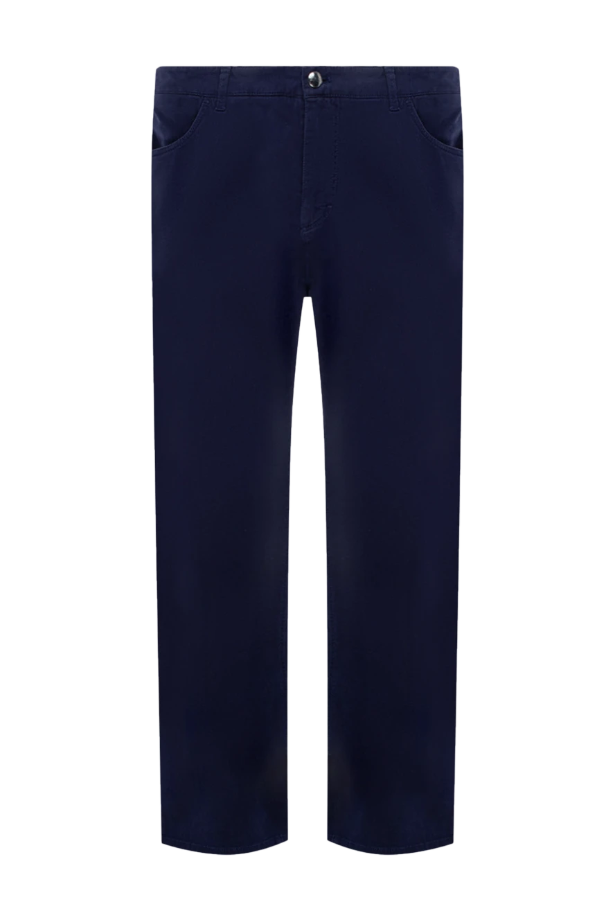 Zilli men's dark blue trousers with decorative embroidery on the pocket
148160 - photo 1