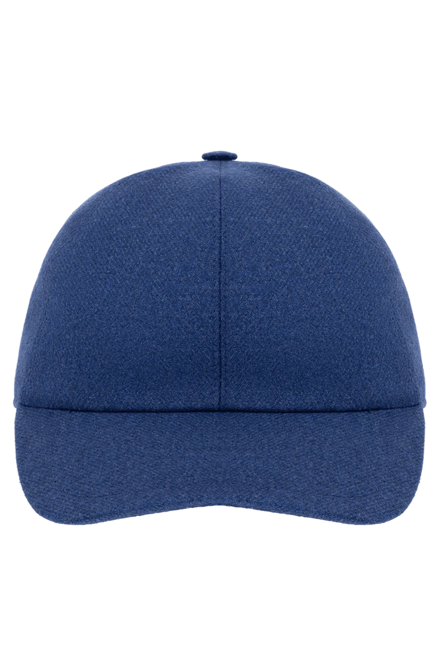 Enrico Mandelli man blue wool and cashmere cap for men купить с ценами и фото 148188 - photo 1