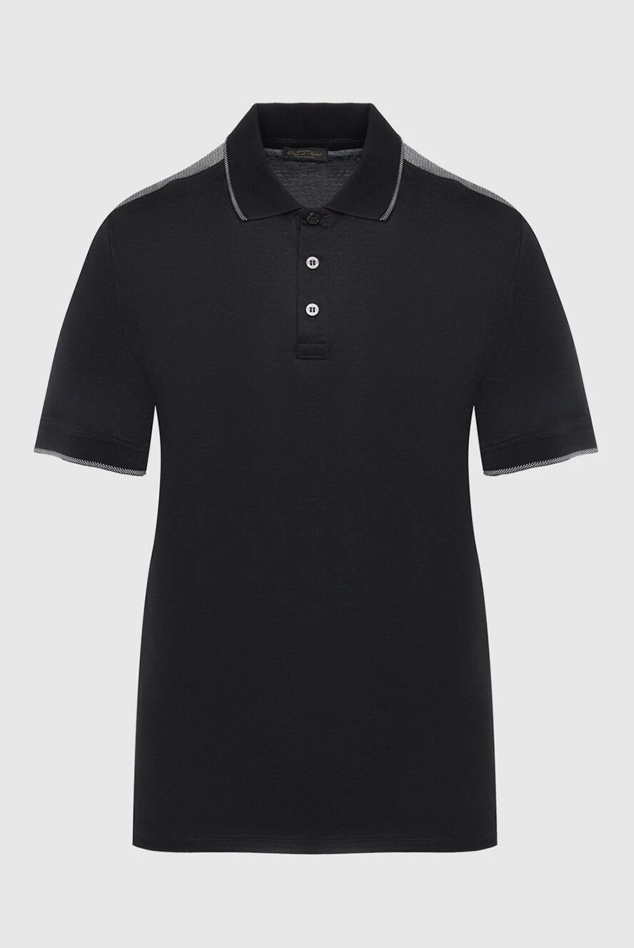 Cesare di Napoli man cotton polo black for men купить с ценами и фото 148213 - photo 1