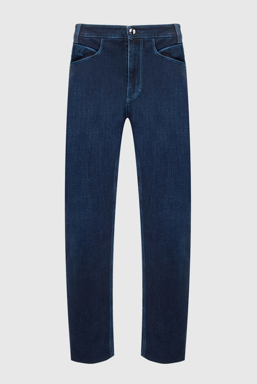 Zilli man blue cotton jeans for men купить с ценами и фото 148311 - photo 1