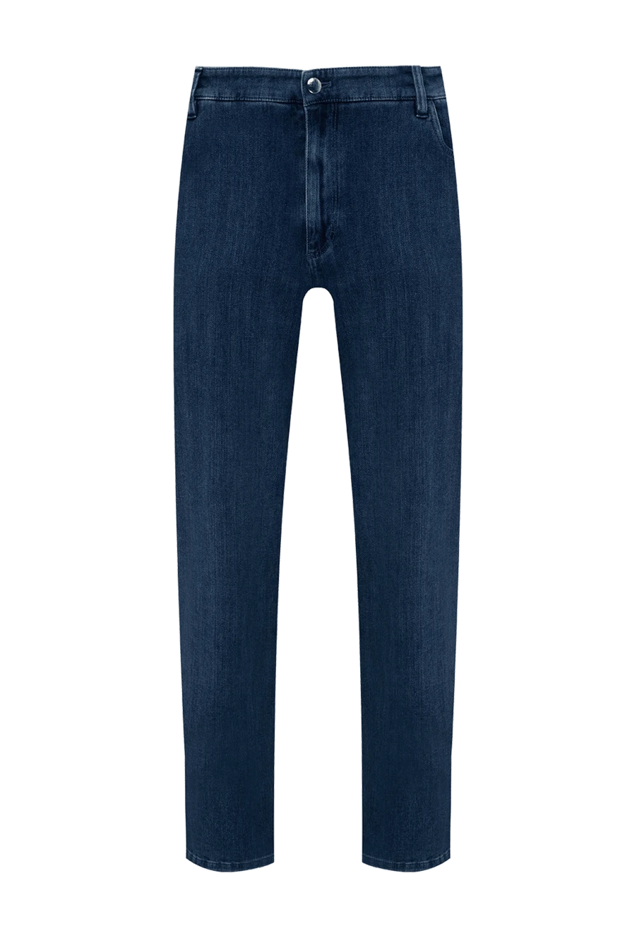 Zilli man blue cotton and polyamide jeans for men купить с ценами и фото 148328 - photo 1