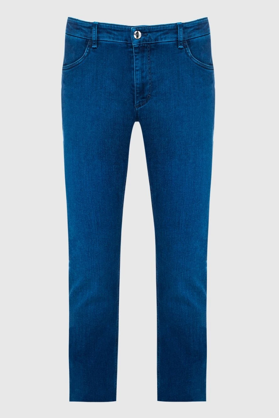 Zilli man blue cotton jeans for men купить с ценами и фото 148338 - photo 1