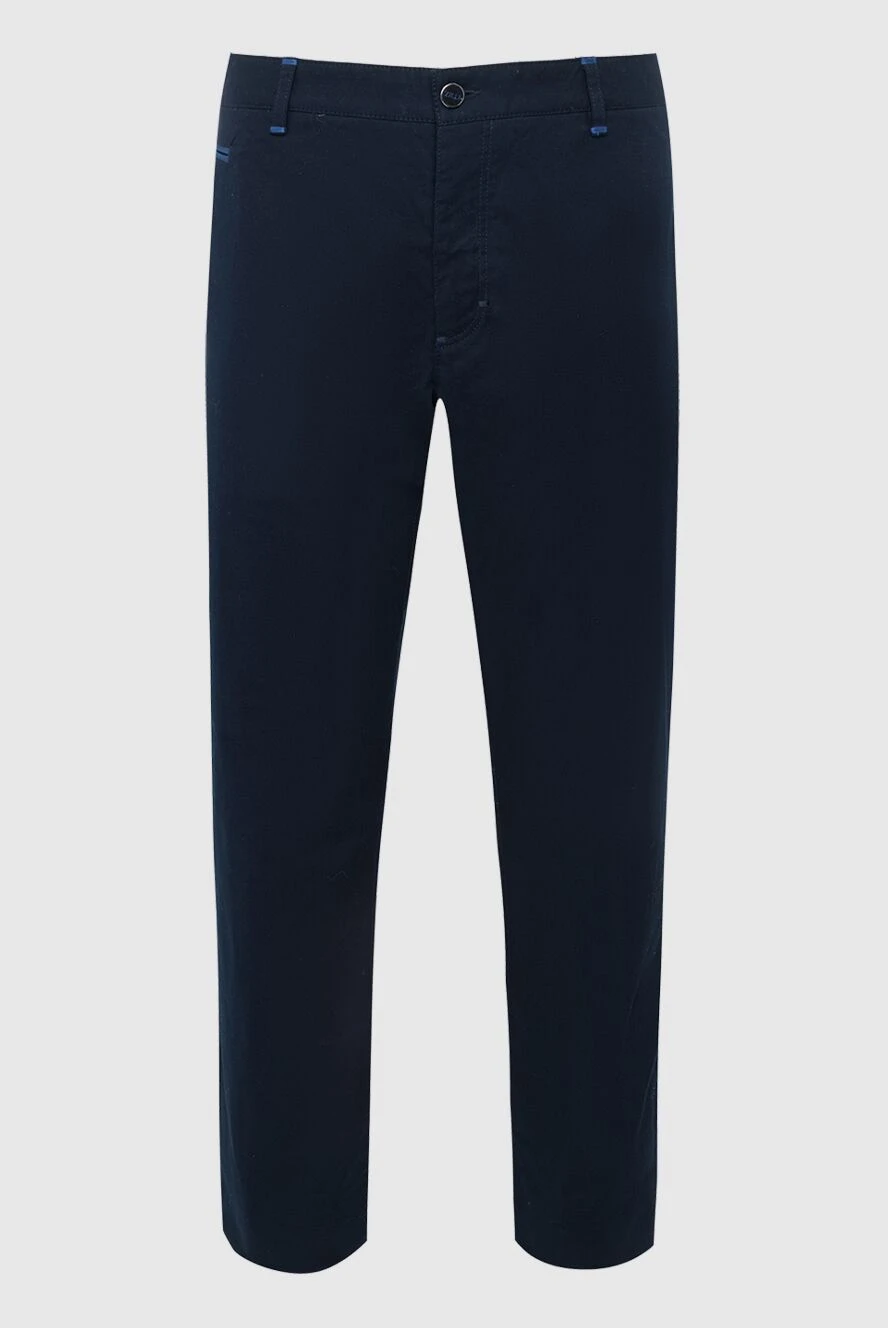 Zilli man blue cotton trousers for men купить с ценами и фото 148368 - photo 1