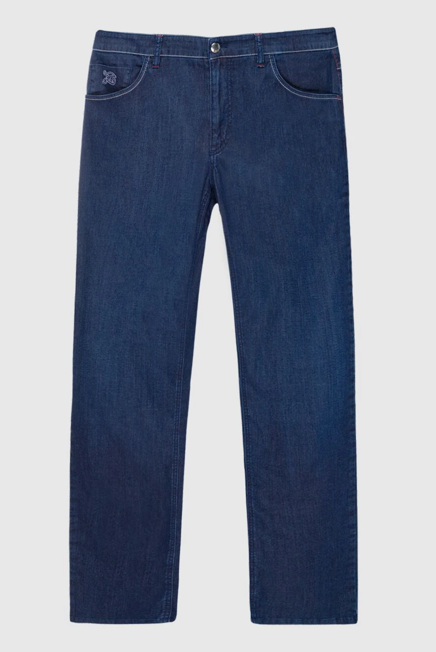 Zilli man blue cotton jeans for men купить с ценами и фото 148373 - photo 1