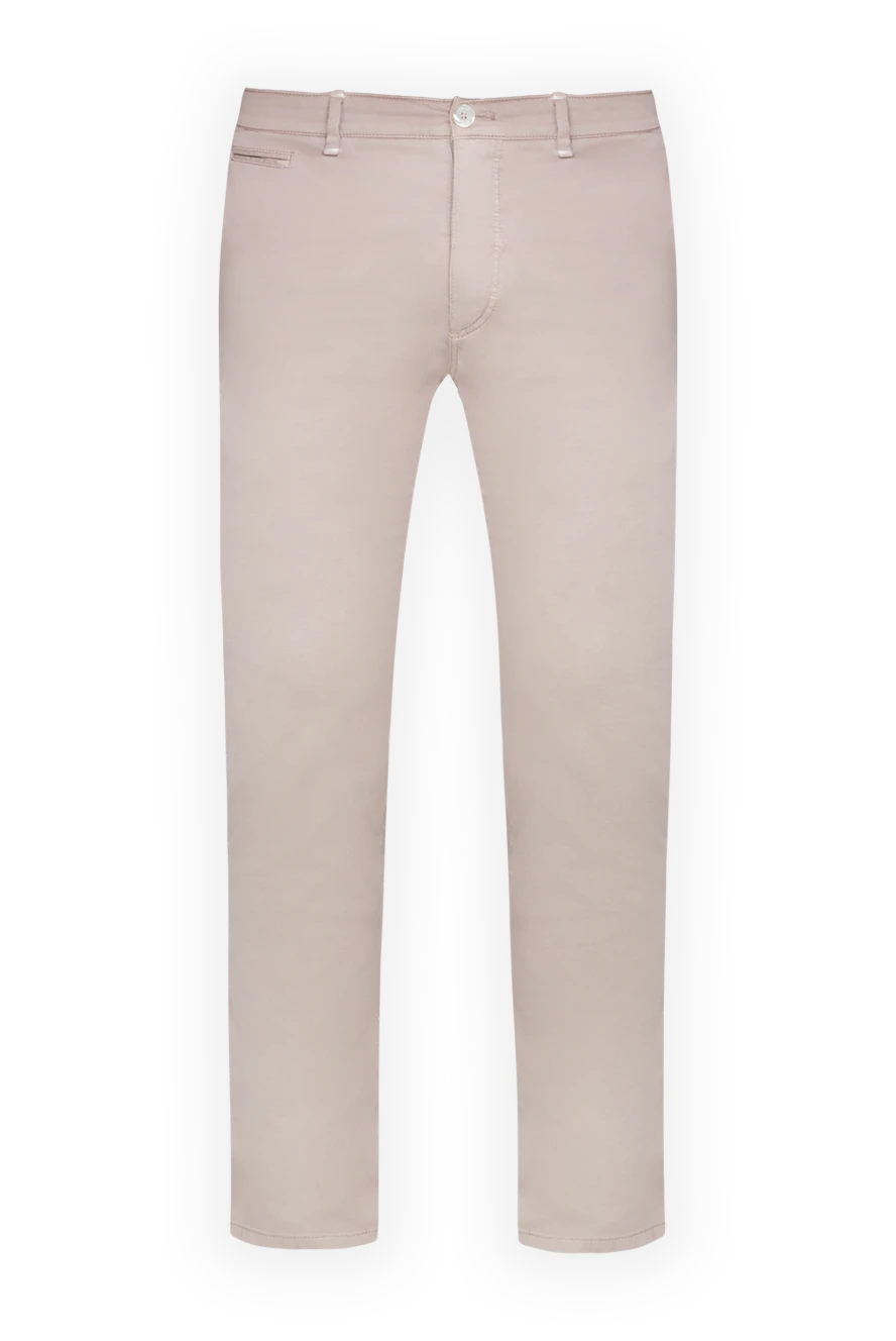 Zilli брюки из хлопка с эластаном бежевые мужские 148381 - фото 1