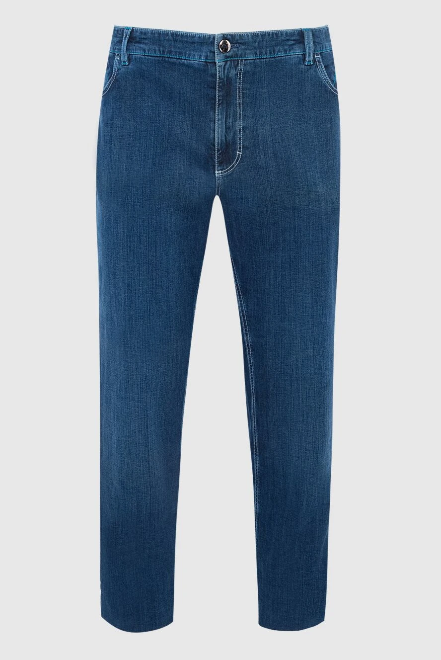 Zilli man blue cotton jeans for men купить с ценами и фото 148382 - photo 1