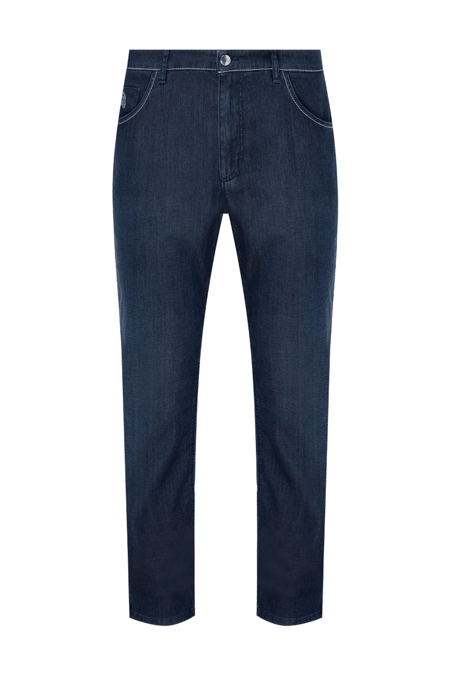 Zilli man blue cotton jeans for men купить с ценами и фото 148384 - photo 1