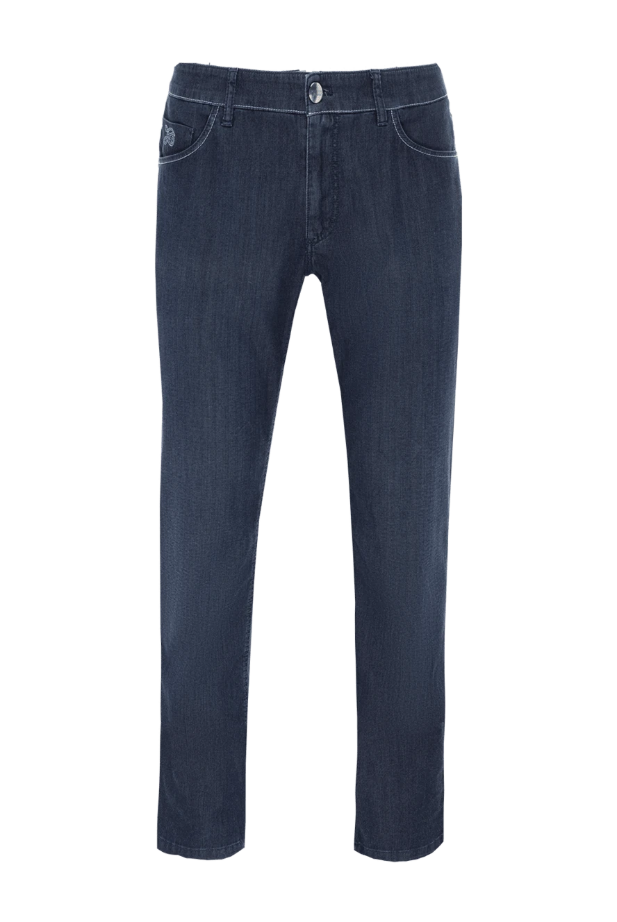 Zilli man blue cotton jeans for men купить с ценами и фото 148385 - photo 1