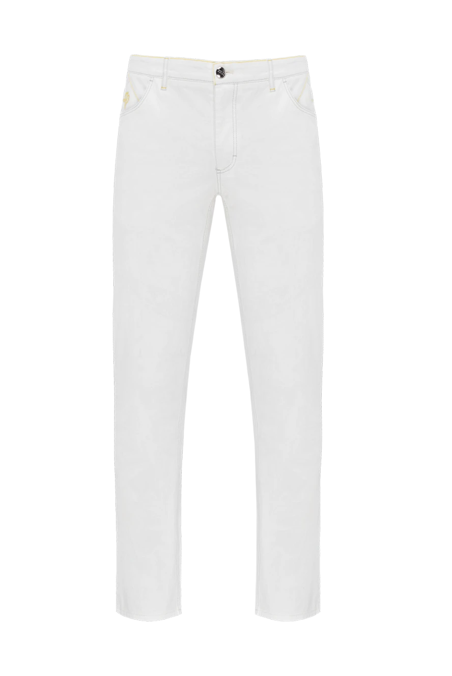 Zilli man white cotton trousers for men купить с ценами и фото 148394 - photo 1