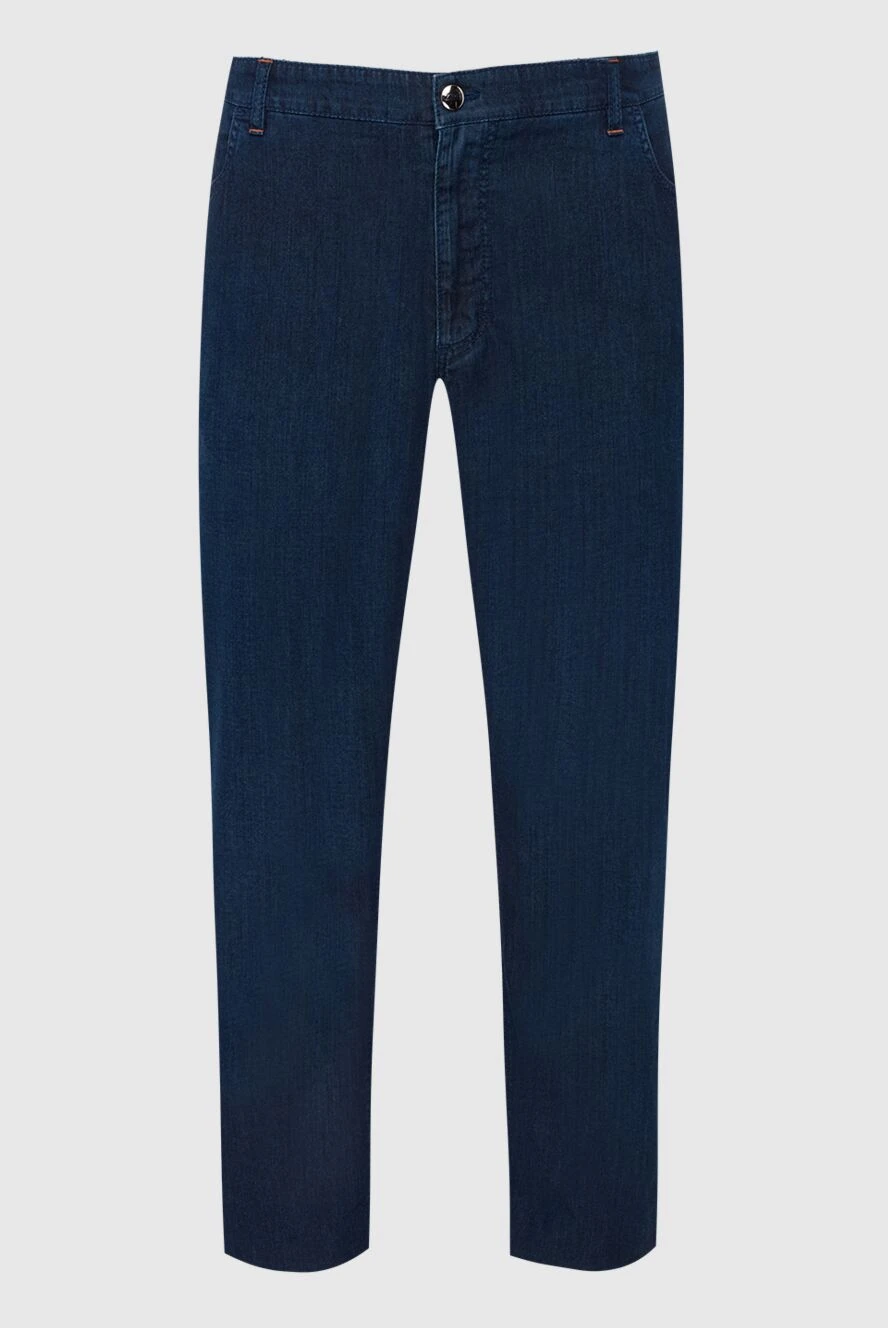 Zilli man blue cotton jeans for men купить с ценами и фото 148397 - photo 1