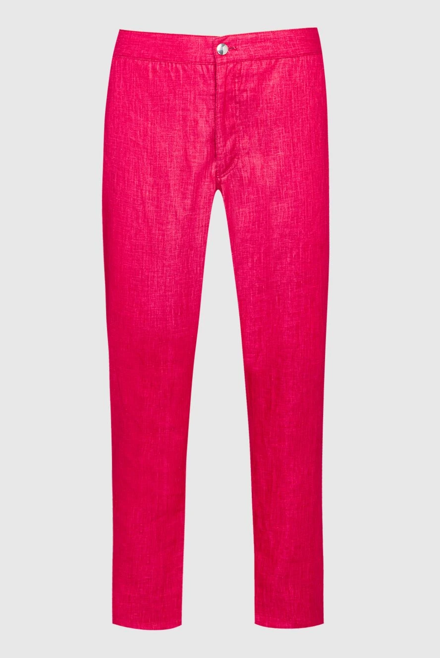 Zilli man men's red linen trousers купить с ценами и фото 148405 - photo 1