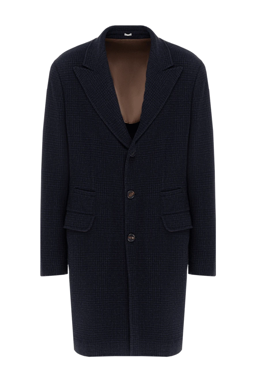 Brunello Cucinelli man cashmere coat blue for men купить с ценами и фото 148437 - photo 1