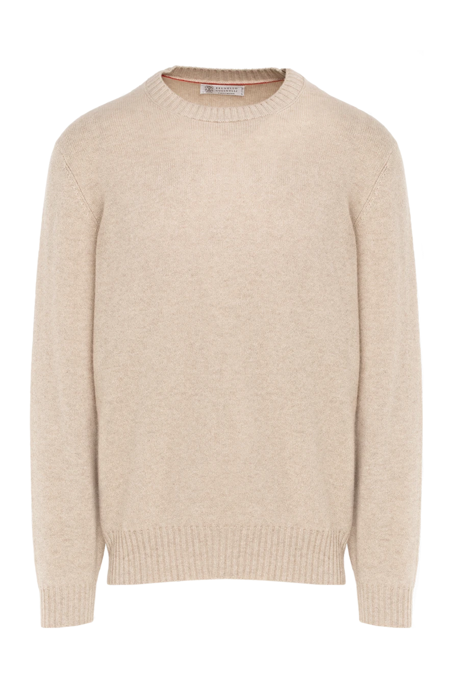 Brunello Cucinelli man cashmere jumper beige for men купить с ценами и фото 148458 - photo 1