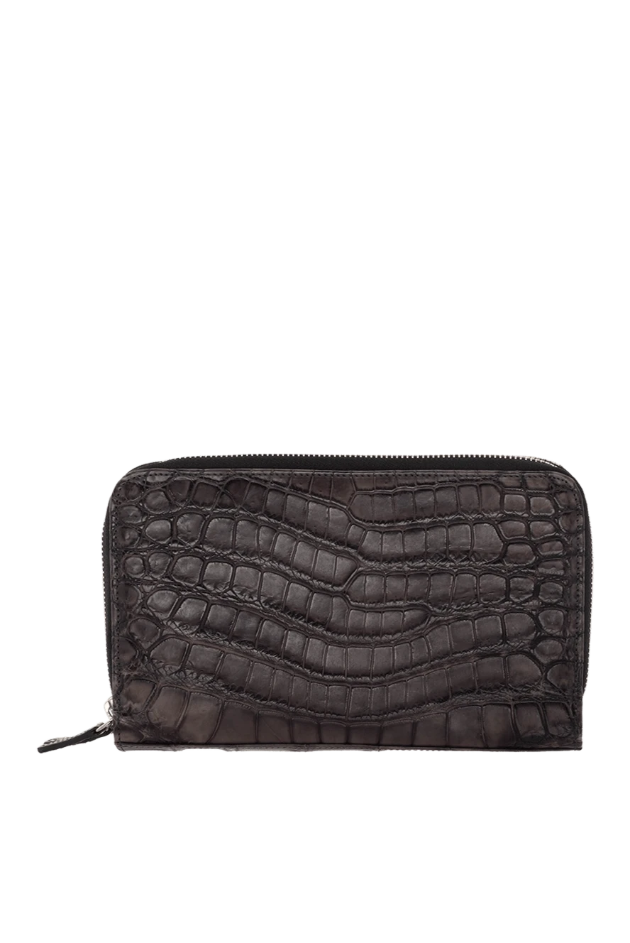 Cesare di Napoli man men's clutch bag made of gray alligator skin купить с ценами и фото 148486 - photo 1