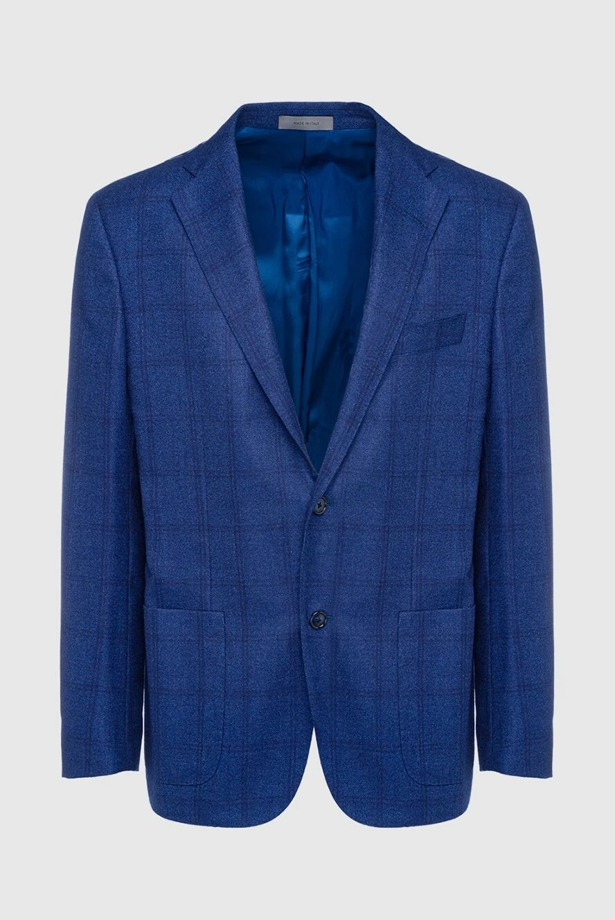 Corneliani man blue cashmere jacket for men купить с ценами и фото 148554 - photo 1