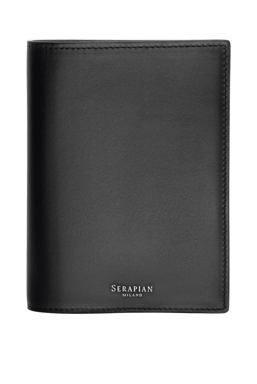 Serapian man black leather passport cover for men купить с ценами и фото 148672 - photo 1