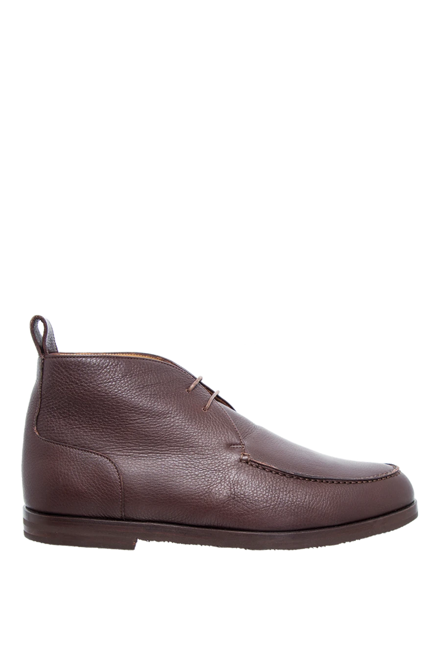 Christophe Auber man brown leather men's boots купить с ценами и фото 148703 - photo 1