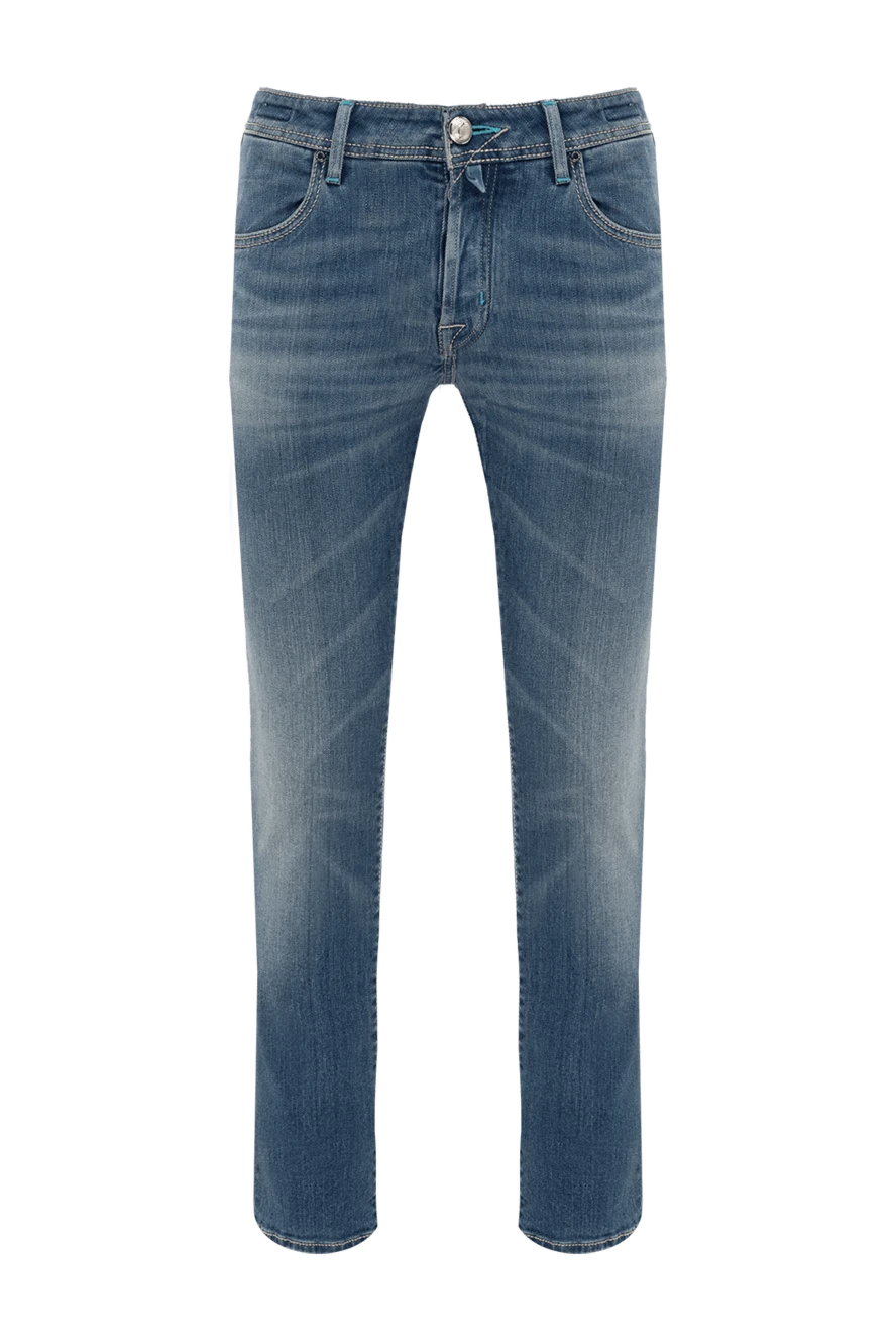 Jacob Cohen man blue cotton and modal jeans for men купить с ценами и фото 148752 - photo 1