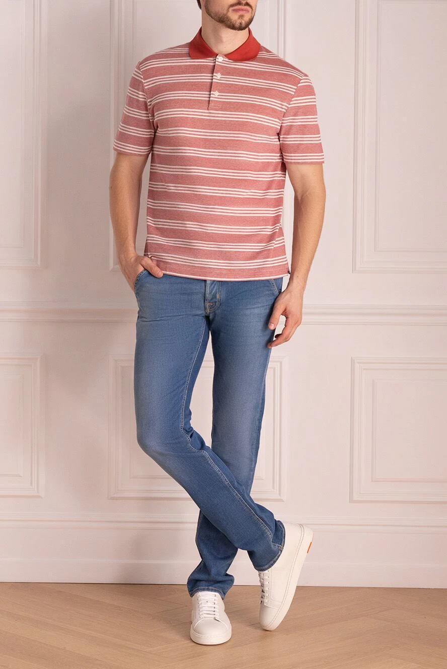 Jacob Cohen man blue cotton jeans for men купить с ценами и фото 148799 - photo 1