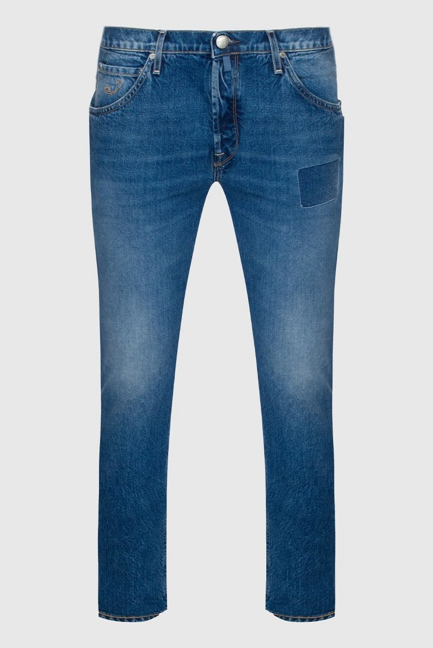 Jacob Cohen man blue cotton jeans for men купить с ценами и фото 148826 - photo 1