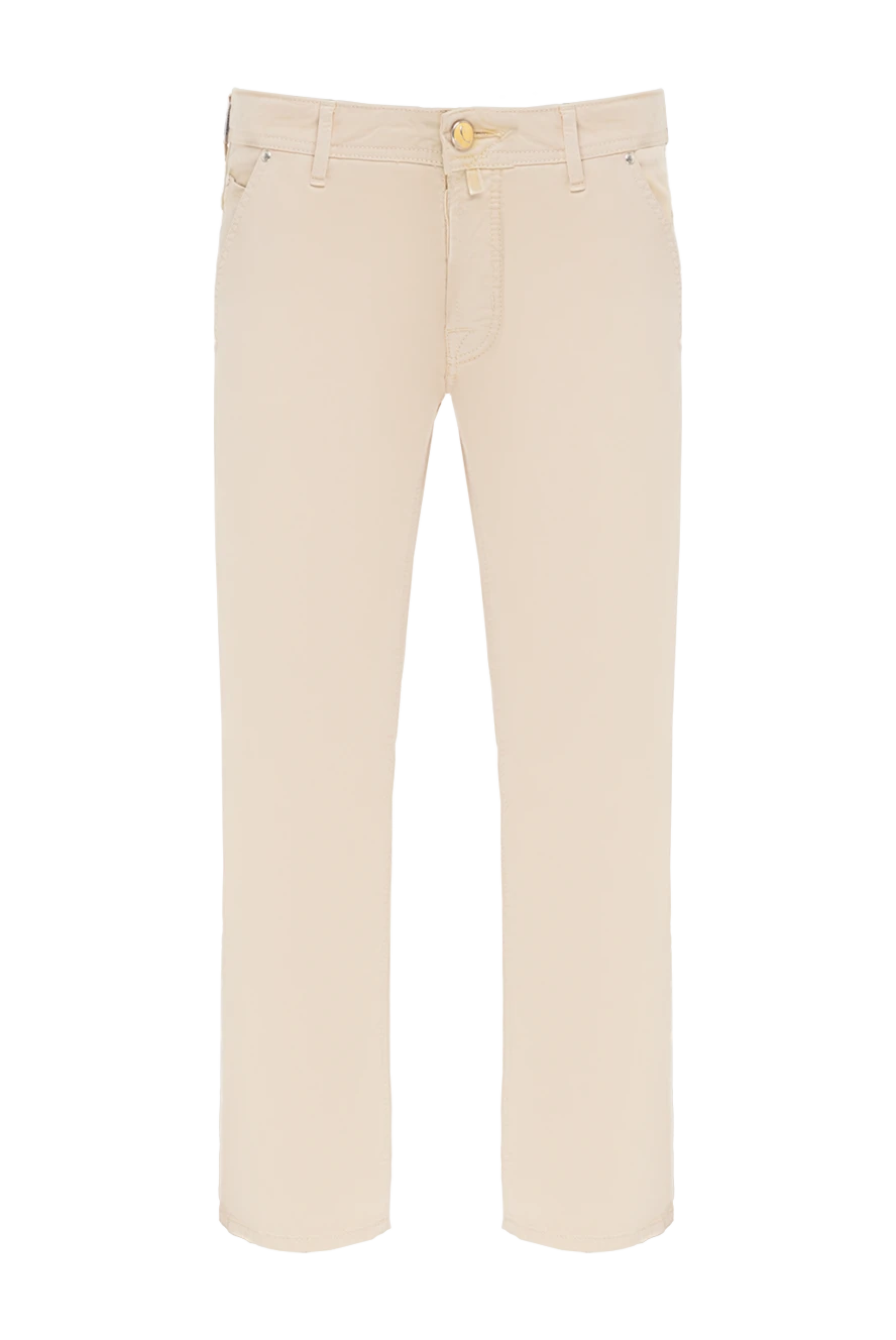 Jacob Cohen man men's beige cotton and elastane trousers купить с ценами и фото 148880 - photo 1