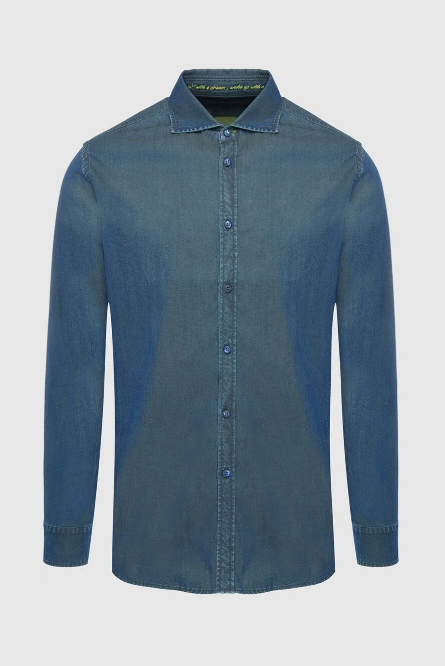 Jacob Cohen man blue cotton shirt for men купить с ценами и фото 148936 - photo 1