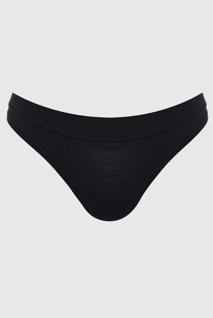 Organic Basics woman black cotton and elastane thong for women купить с ценами и фото 149006 - photo 1