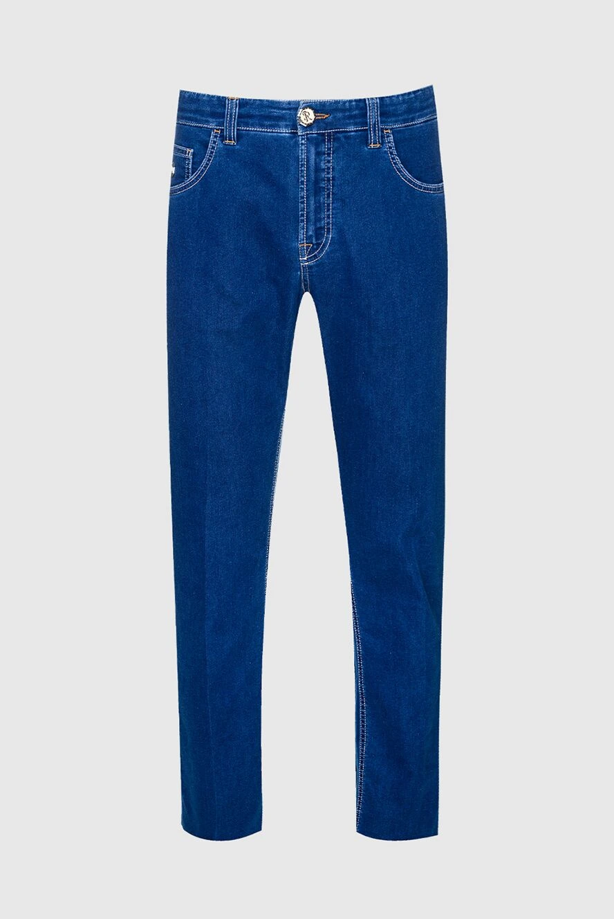 Stefano Ricci джинсы из хлопка и полиэстера синие мужские 149040 - фото 1