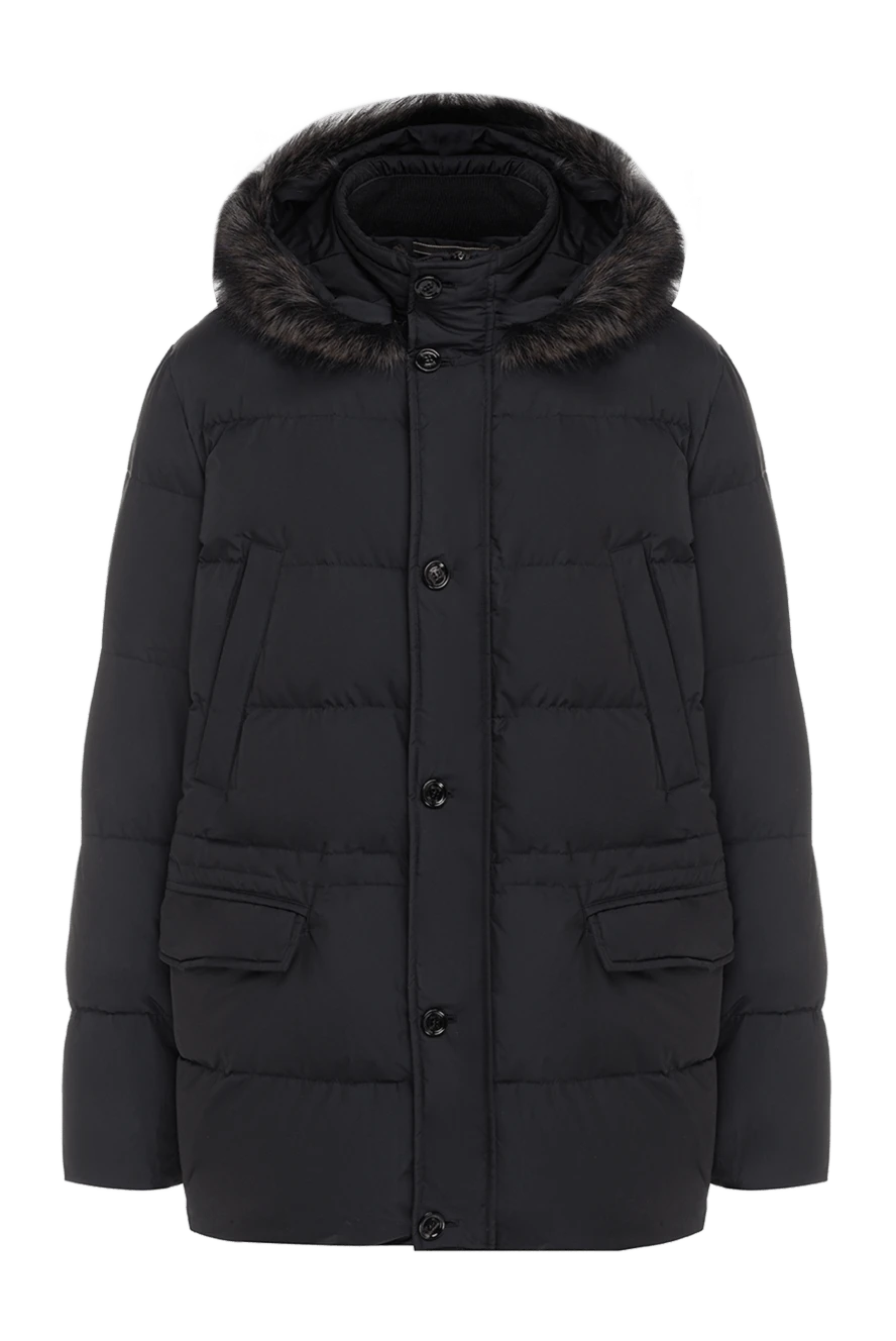 Moorer man nylon men's down jacket blue купить с ценами и фото 149209 - photo 1