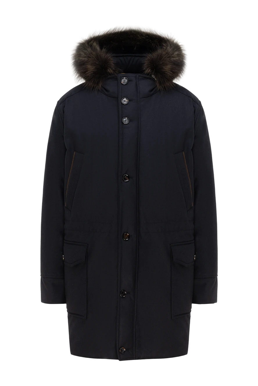 Moorer man down jacket men's wool and cashmere blue купить с ценами и фото 149232 - photo 1