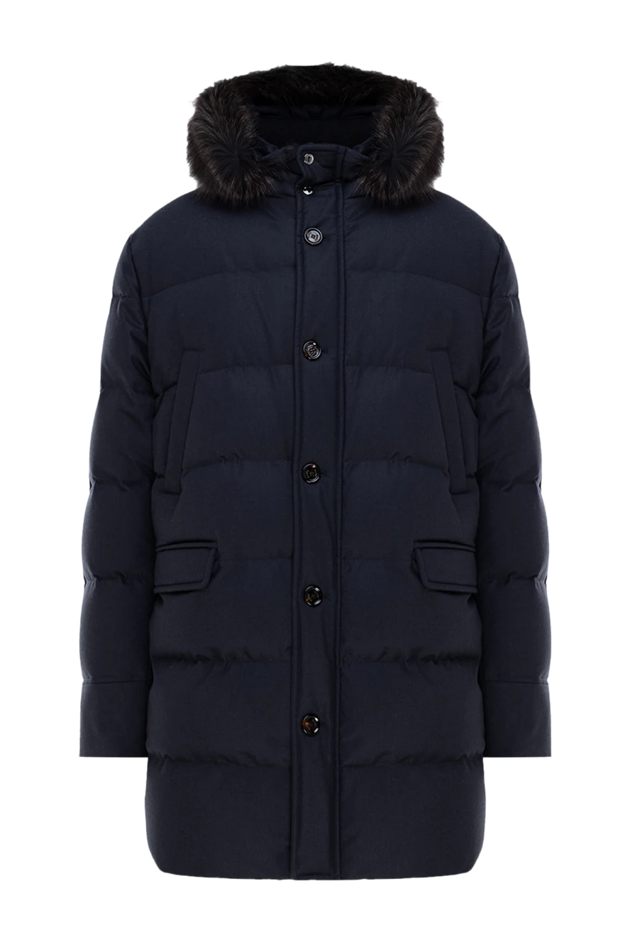 Moorer man men's down jacket made of wool and cashmere, black купить с ценами и фото 149233 - photo 1