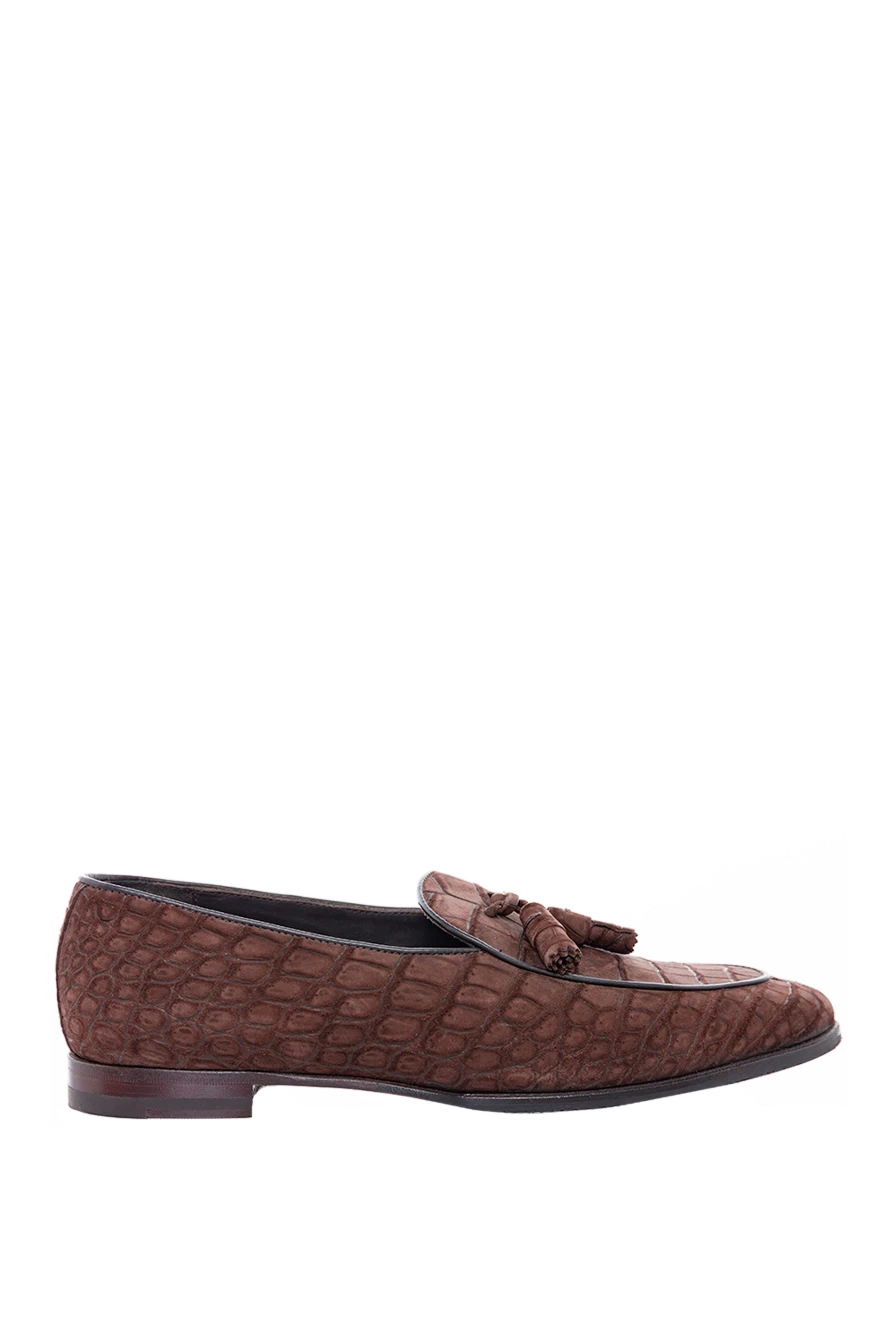 Pellettieri di Parma man brown alligator loafers for men купить с ценами и фото 149253 - photo 1