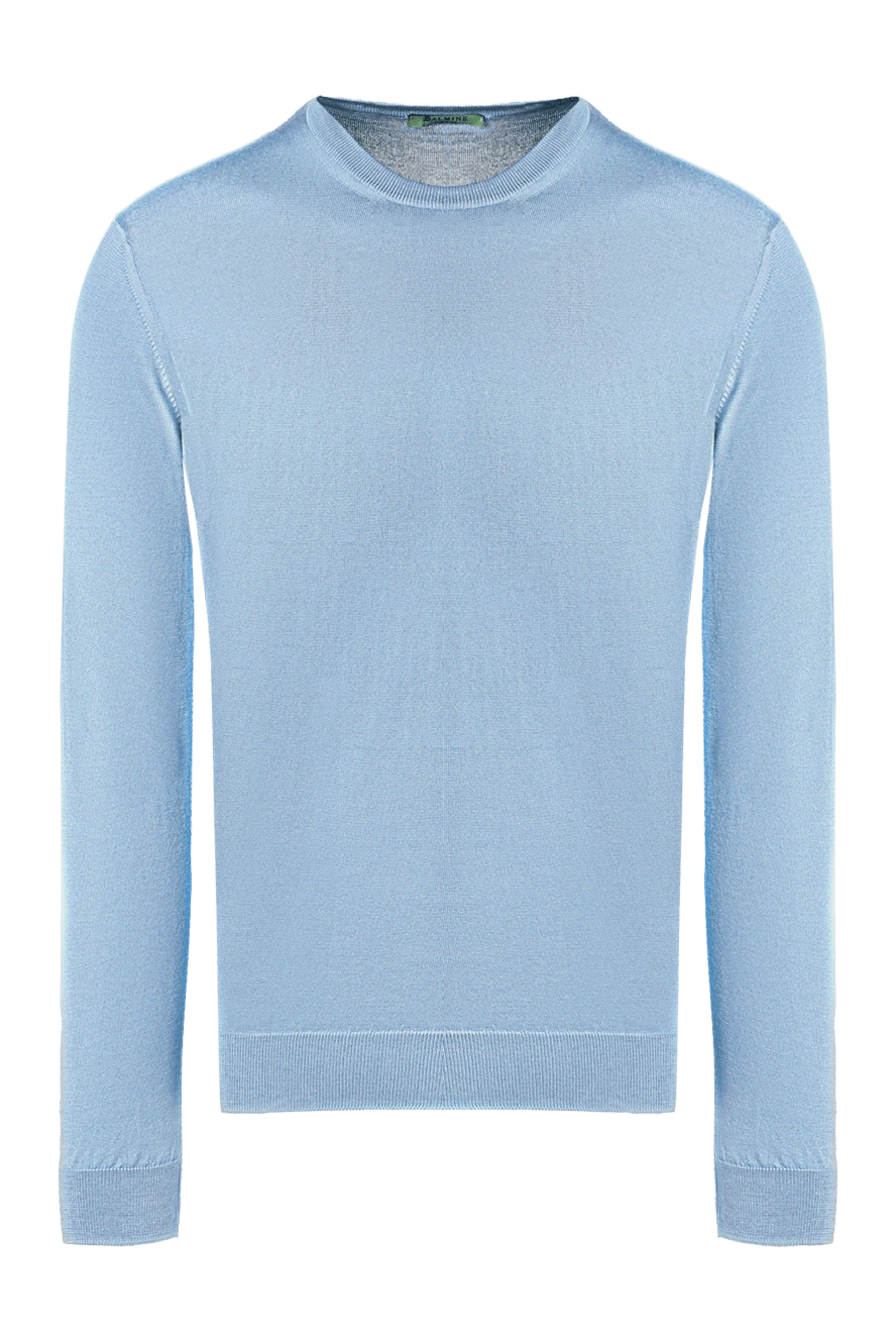 Dalmine man blue silk jumper for men купить с ценами и фото 149371 - photo 1