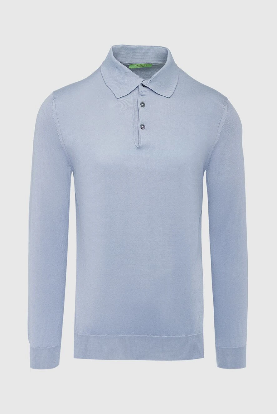 Dalmine man long sleeve cotton polo blue for men купить с ценами и фото 149375 - photo 1