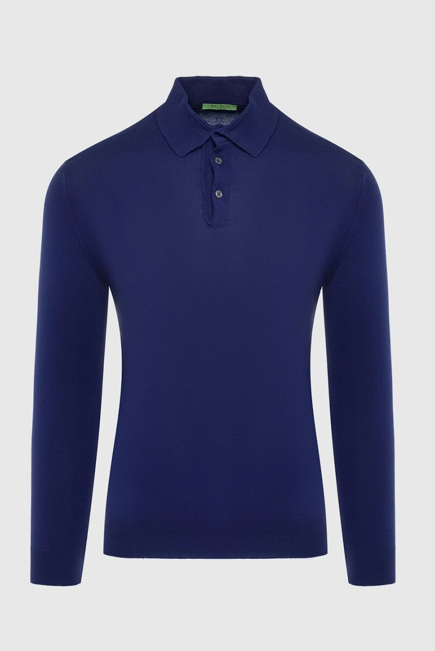 Dalmine man cotton long sleeve polo blue for men купить с ценами и фото 149376 - photo 1