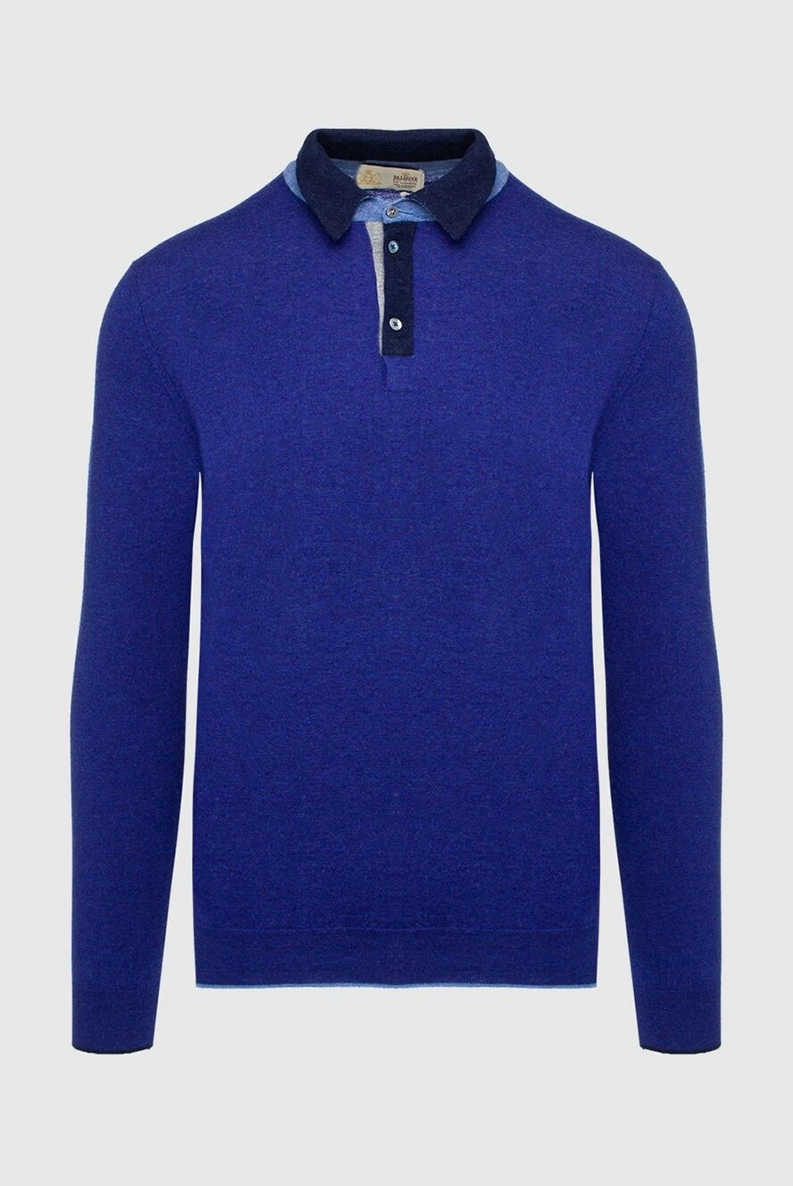 Dalmine man cashmere long sleeve polo blue for men купить с ценами и фото 149400 - photo 1