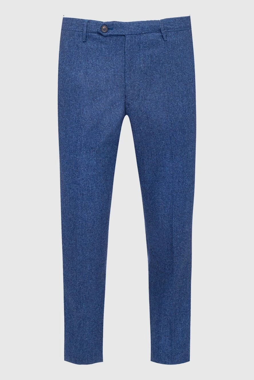 Drumohr man blue wool trousers for men купить с ценами и фото 149422 - photo 1