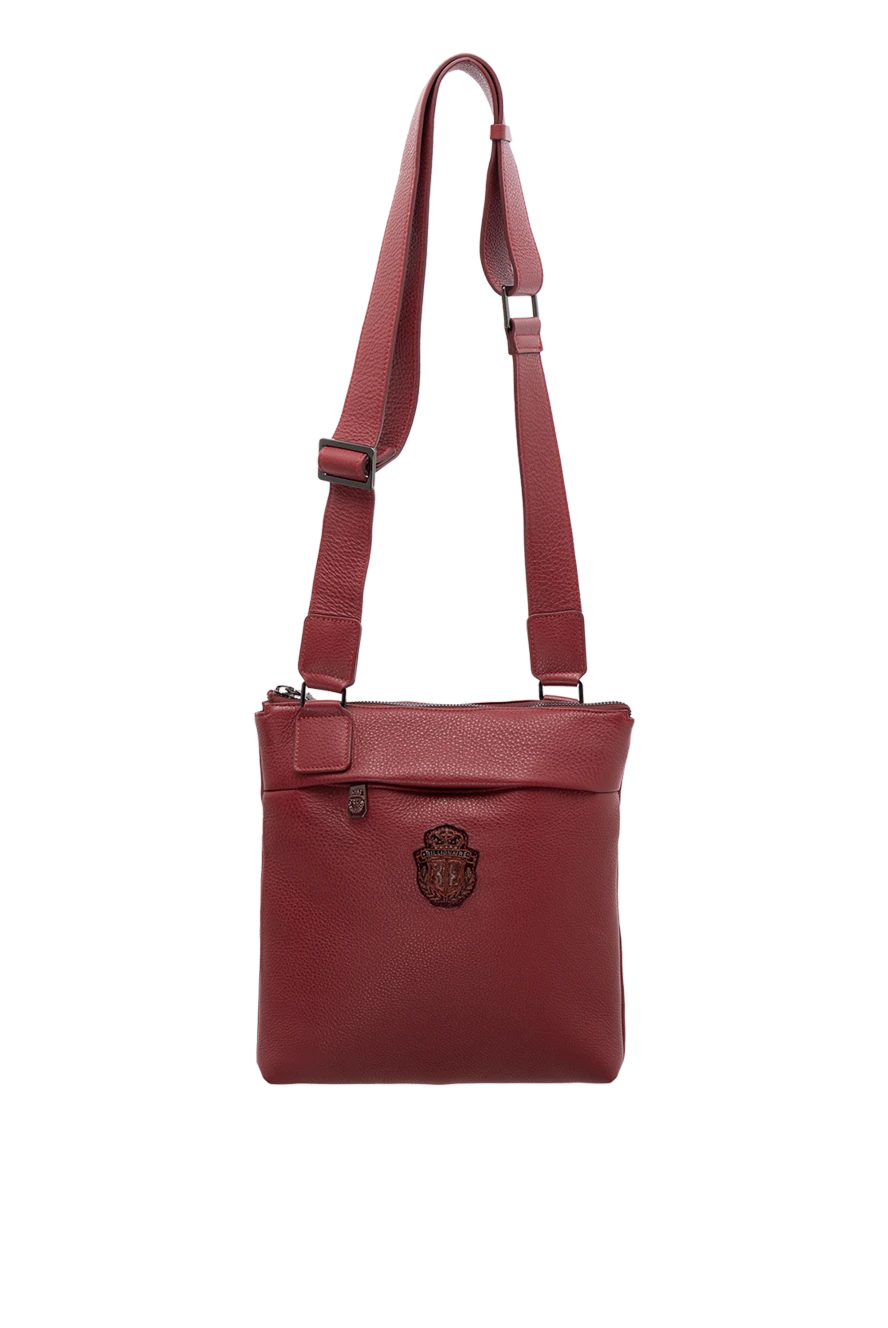 Billionaire man burgundy genuine leather shoulder bag for men купить с ценами и фото 149474 - photo 1