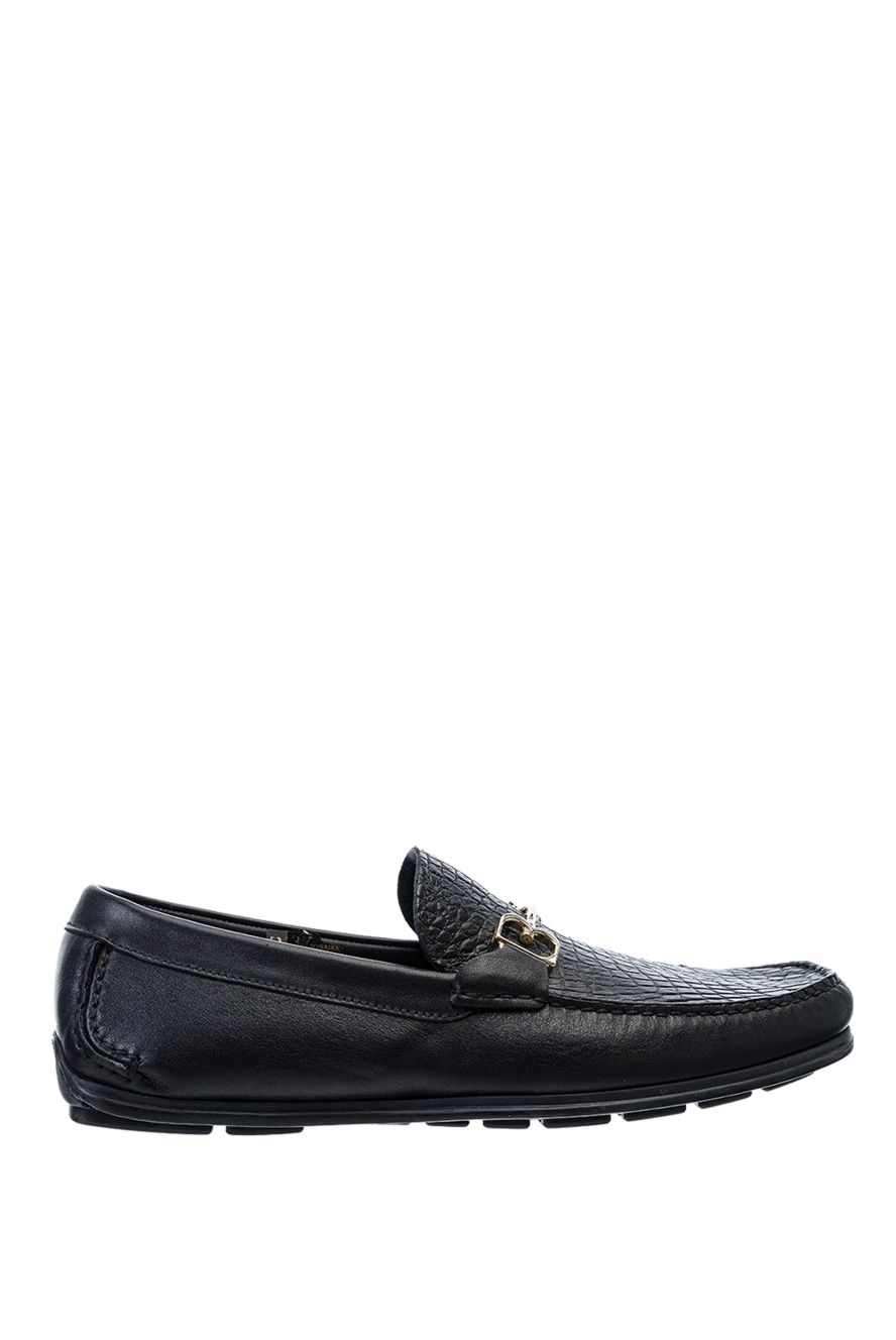 Billionaire man men's black leather moccasins купить с ценами и фото 149477 - photo 1